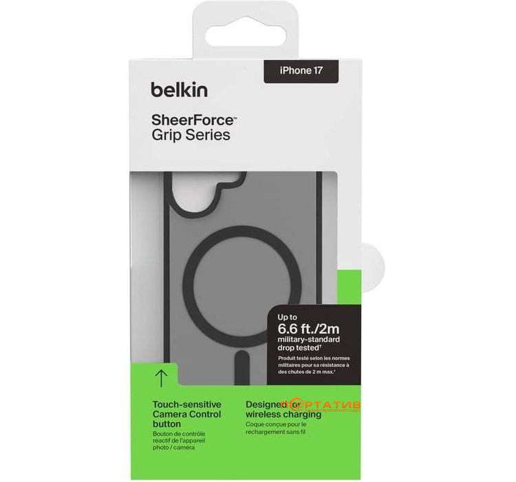 Чехол Belkin iPhone 17 Magnetic Protective Grip Black (MSA034HQBK)
