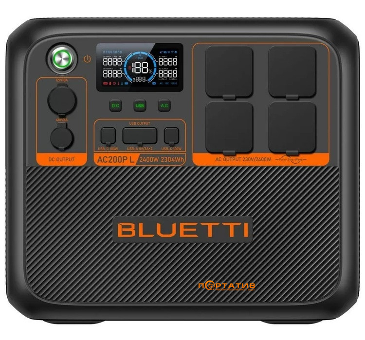 Зарядна станція Bluetti AC200PL 2304Wh 2400W
