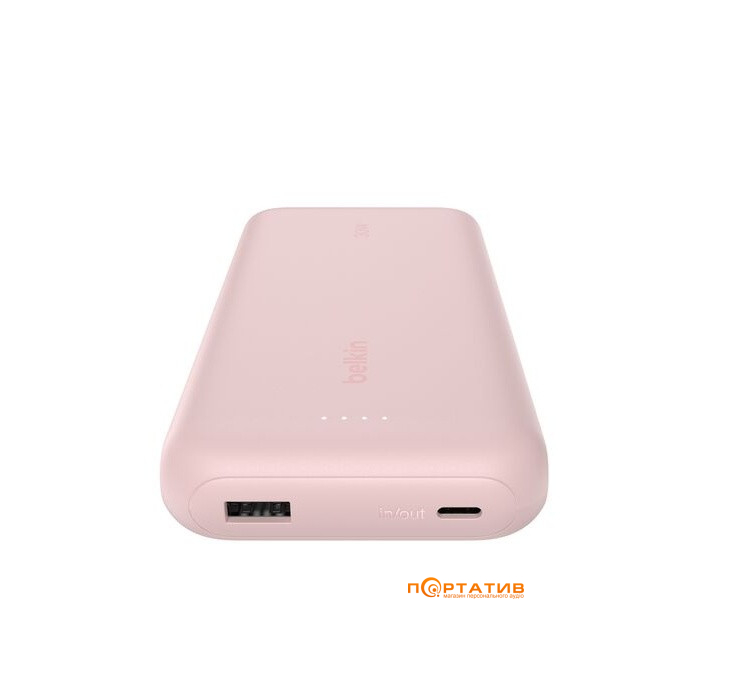 Зовнішній акумулятор Belkin Power Bank 20000 30W PD Integrated USB-C Pink (BPB024HQPK)