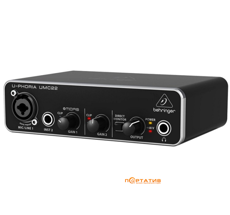 Аудиоинтерфейс Behringer UMC22