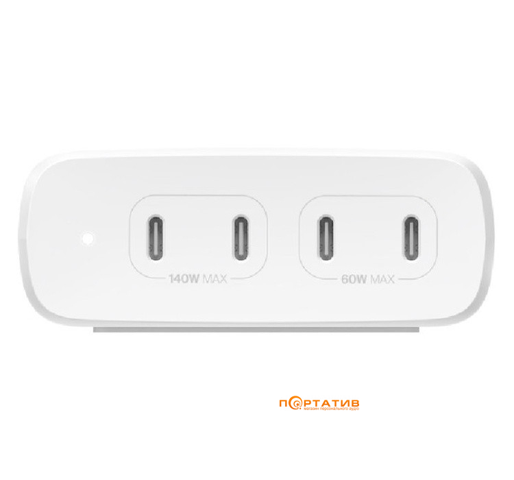 Зарядний пристрій Belkin Boost Up Charge Pro GaN 4-Ports Charger 200W White (WCH015VFWH)