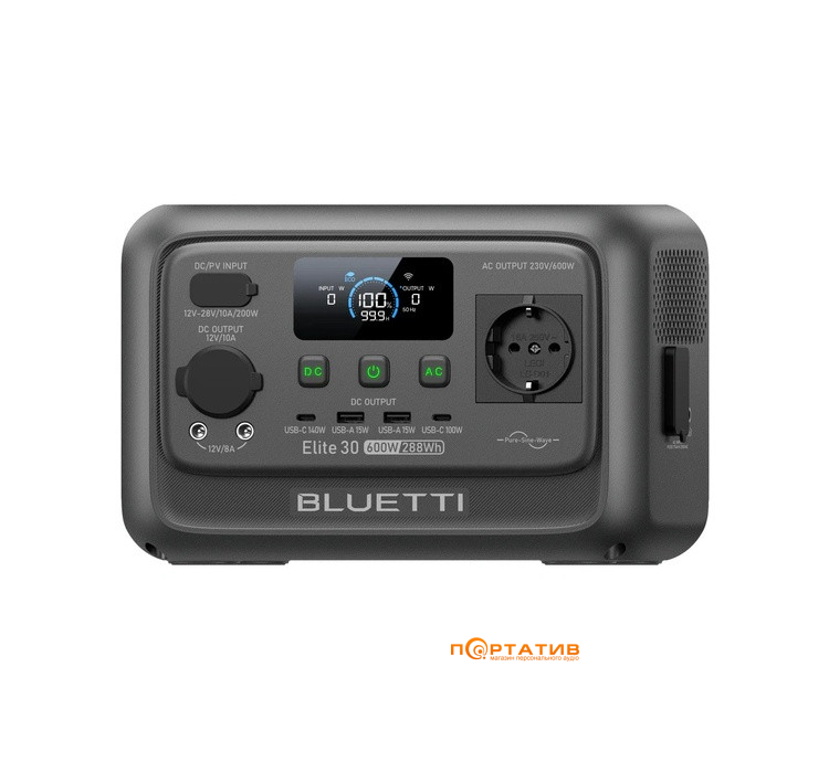 Зарядна станція Bluetti Elite 30 V2 288Wh 600W