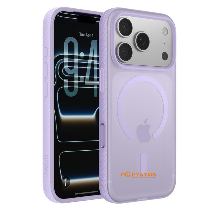 Чехол Belkin iPhone 17 Pro Magnetic Protective Grip Lavender (MSA035HQLV)