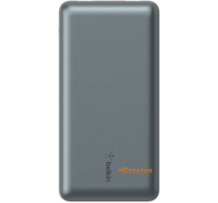 Внешний аккумулятор Belkin Power Bank 10000 15W Dual USB-A USB-C Grey (BPB011BTGY)