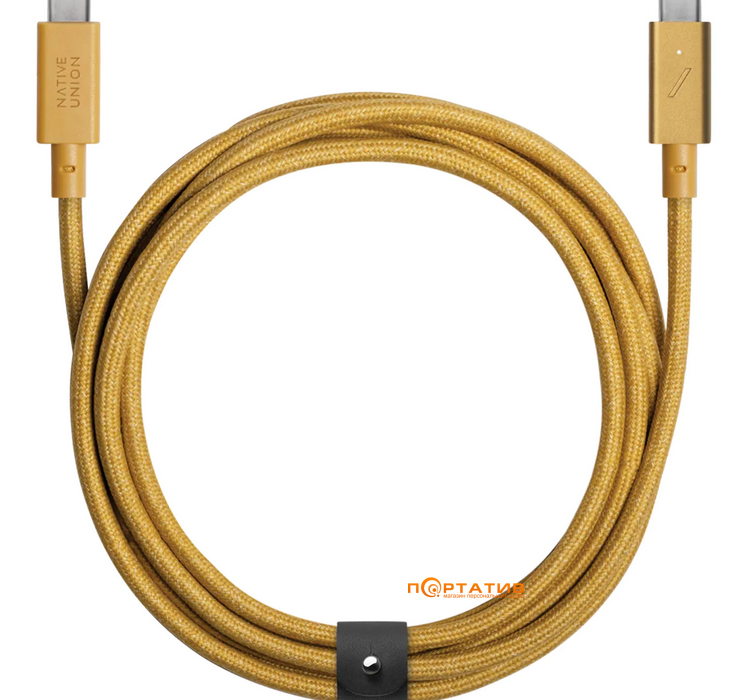 Native Union Belt Cable USB-C to USB-C Pro 240W Kraft (2.4 m) (BELT-PRO2-KFT-NP)