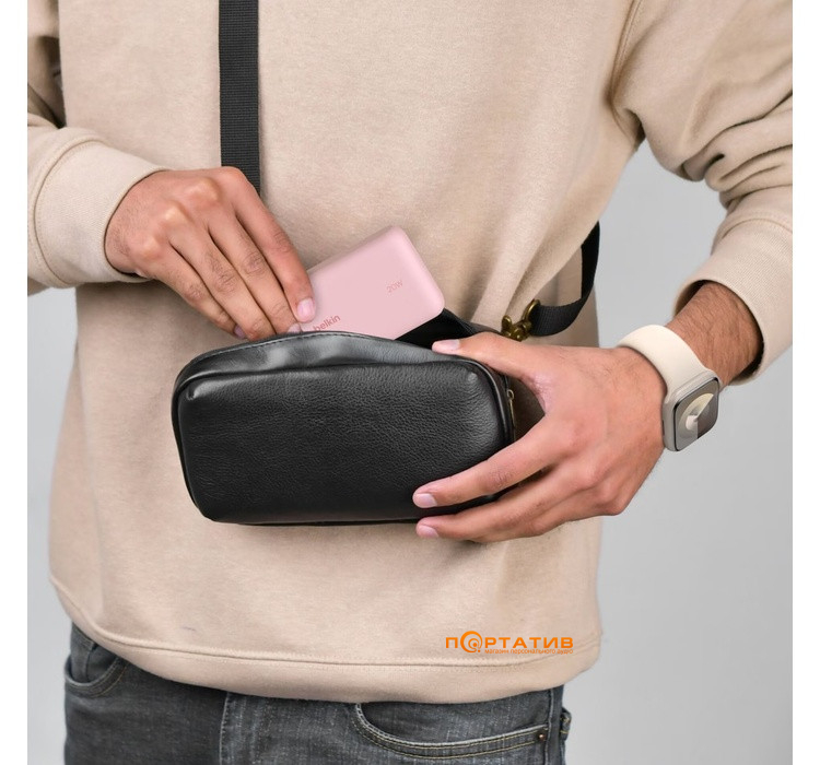 Зовнішній акумулятор Belkin Power Bank 10000 20W PD Integrated USB-C Pink (BPB021HQPK)