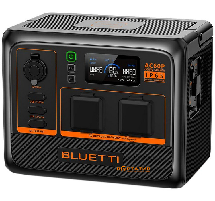 Зарядна станція Bluetti AC60P 504Wh 600W