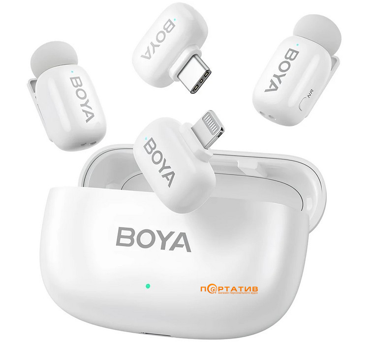 Мікрофон BOYA mini-13 Type-C/Lightning White