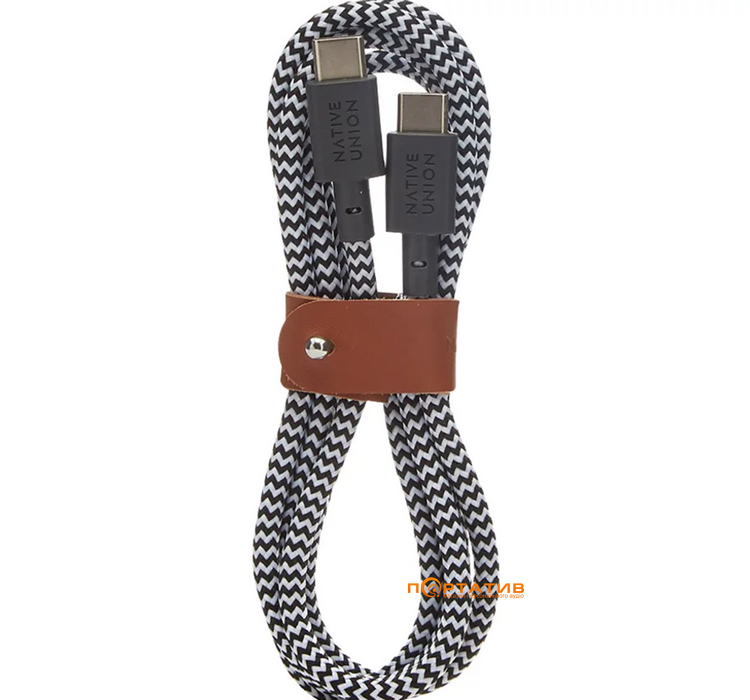 Native Union Belt Cable USB-C to USB-C Zebra (1.2 m) (BELT-C-ZEB-2-NP)