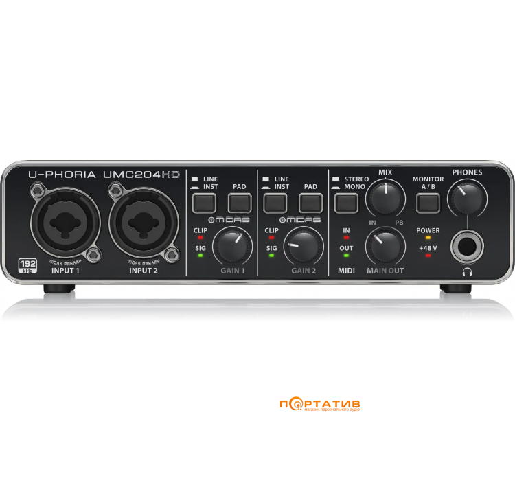 Аудиоинтерфейс Behringer UMC204HD