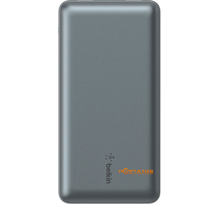 Зовнішній акумулятор Belkin Power Bank 20000 15W Dual USB-A USB-C Grey (BPB012BTGY)