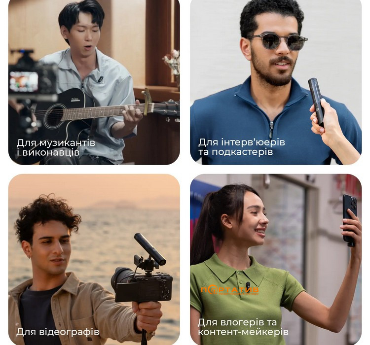 Мікрофон BOYA Magic-02 Type-C/Lightning Black