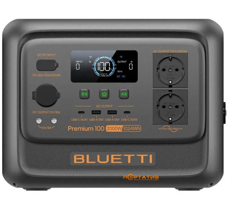Зарядная станция Bluetti Premium 100 V2 1000Wh 2000W (PR100V2)