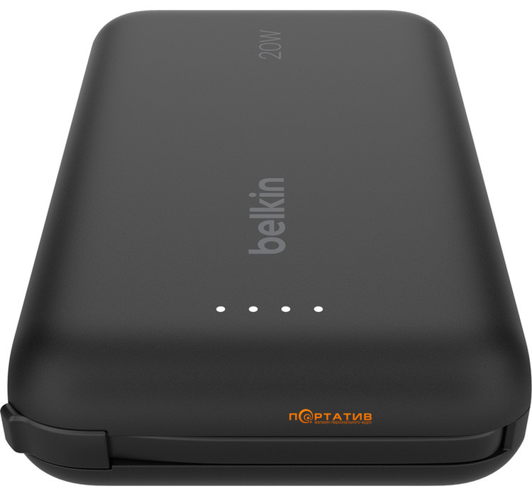 Внешний аккумулятор Belkin Power Bank 10000 20W PD Integrated USB-C Black (BPB021HQBK)