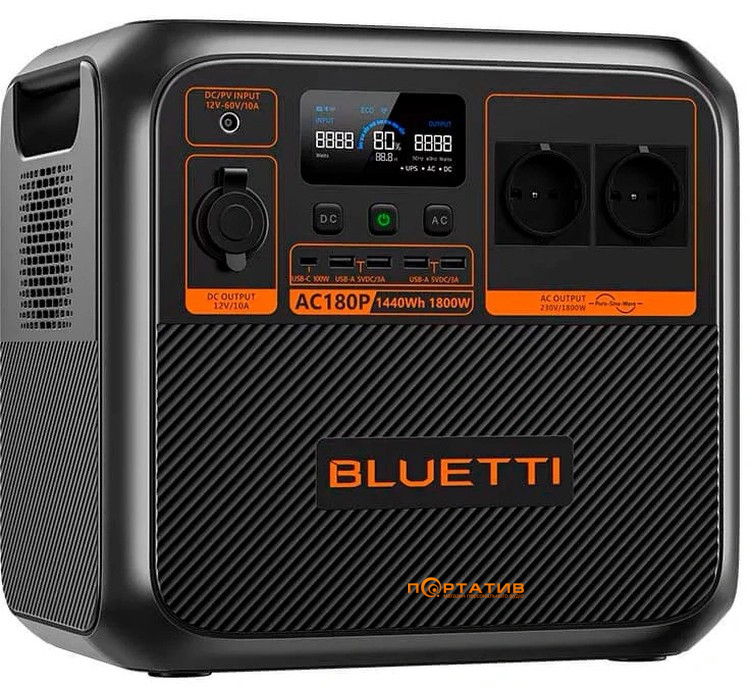 Зарядна станція Bluetti AC180P 1440Wh 1800W (PB931255)