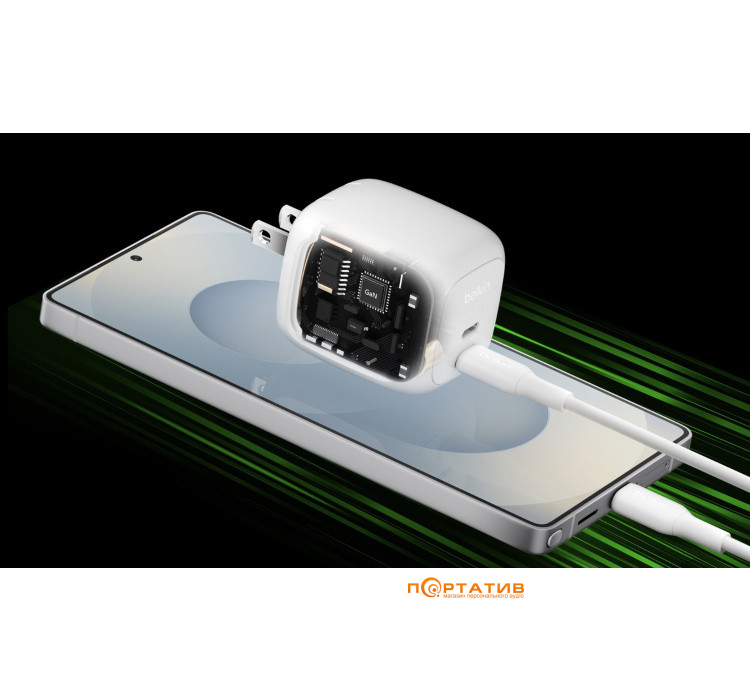 Зарядное устройство Belkin BoostCharge Pro GaN PD 67W White (WCH020KQWH)