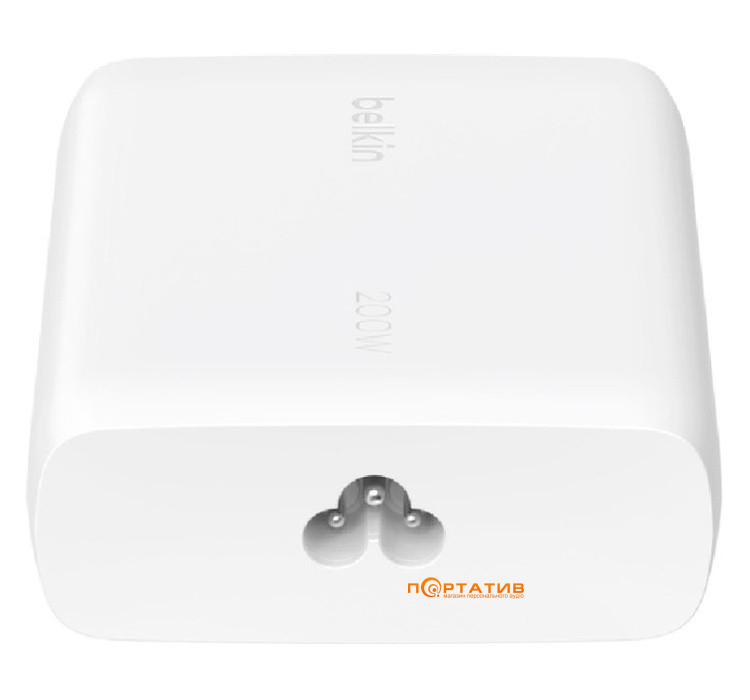 Зарядний пристрій Belkin Boost Up Charge Pro GaN 4-Ports Charger 200W White (WCH015VFWH)