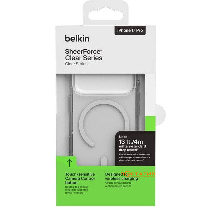 Чехол Belkin iPhone 17 Pro Magnetic Protective Clear (MSA031HQCL)