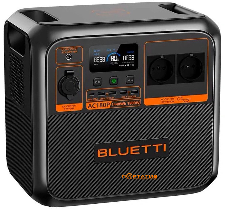 Зарядна станція Bluetti AC180P 1440Wh 1800W (PB931255)