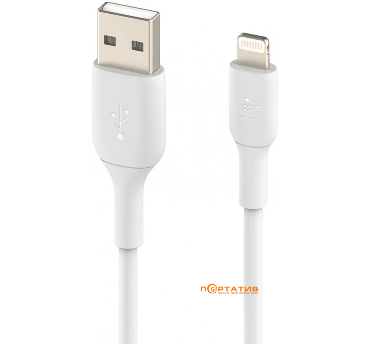 Belkin USB-A - Lightning PVC Cable 3 m White (CAA001BT3MWH)