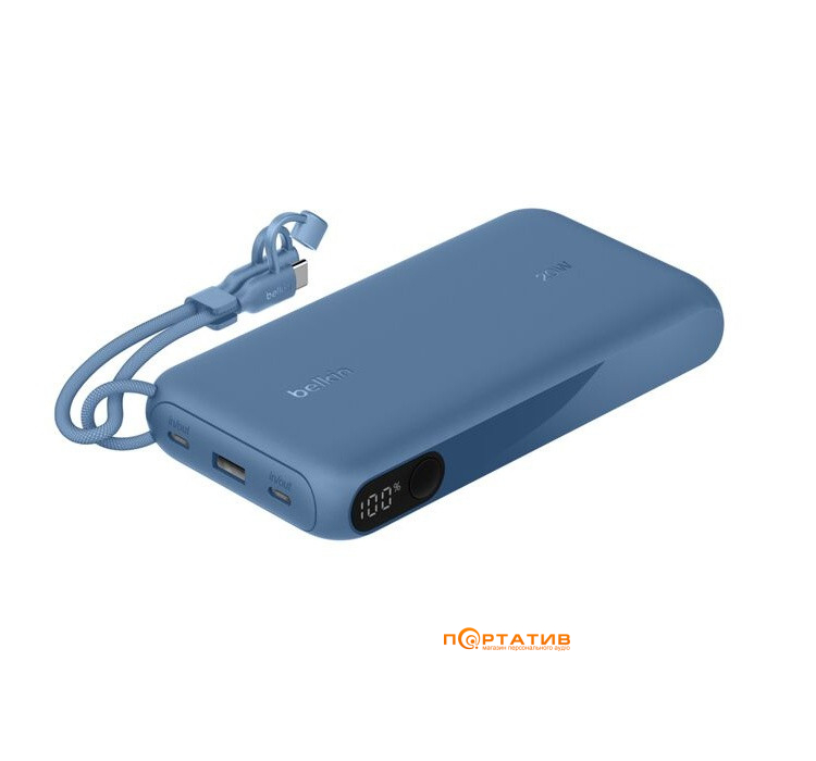 Внешний аккумулятор Belkin 20000mAh 20W PD w/Display USB-C Blue (BPB028HQBL)