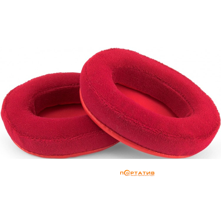 Brainwavz Headphone Memory Foam Earpads Oval Velour Red