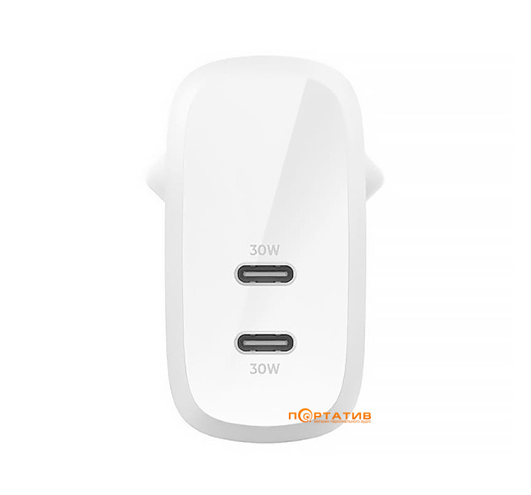 Зарядное устройство Belkin Boost Charger Pro PD 60W White (WCB010VFWH)