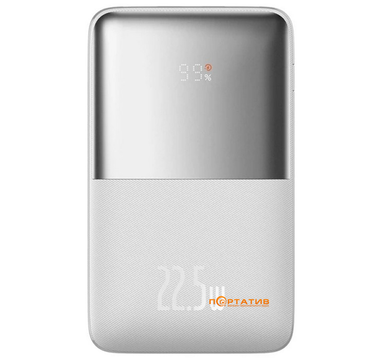 Зовнішній акумулятор Baseus Bipow Pro Digital Display 20000mAh PD 22.5W White (PPBD030002)