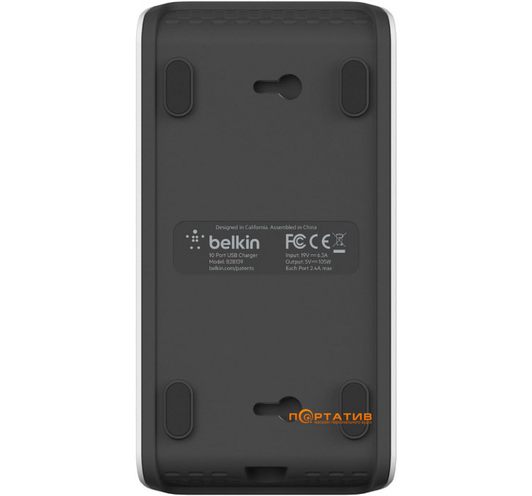 Belkin RockStar 10 Port USB-A Charger 2.4 Amp, 120W (B2B139vf)