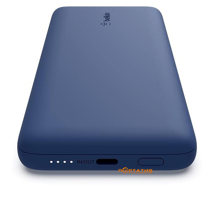 Внешний аккумулятор Belkin Power Bank 10000mAh 23W integrated cables Blue (BPB006BTBLU)