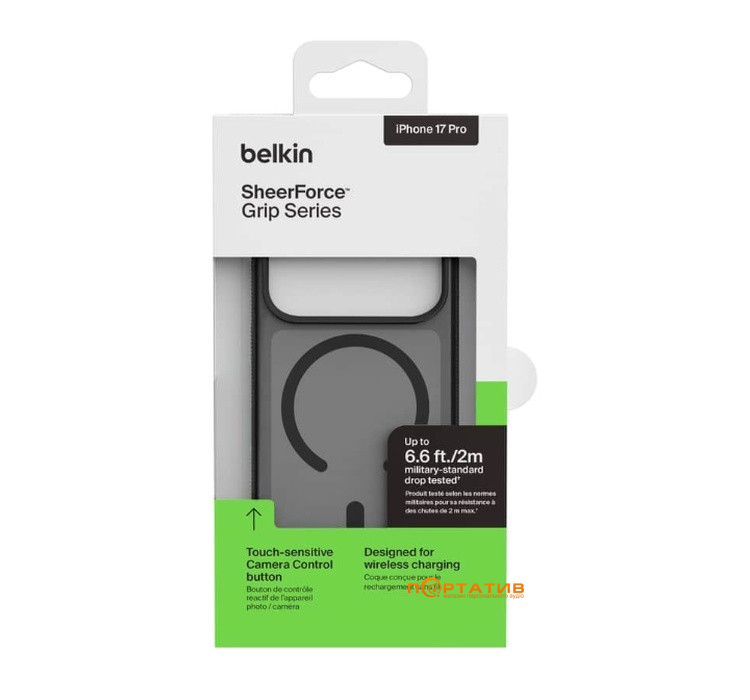 Чехол Belkin iPhone 17 Pro Magnetic Protective Grip Black (MSA035HQBK)