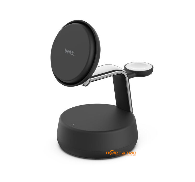 Бездротовий зарядний пристрій Belkin UltraCharge Pro 3-in-1 Magnetic Charging Dock 25W Charcoal (WIZ040KQCH)
