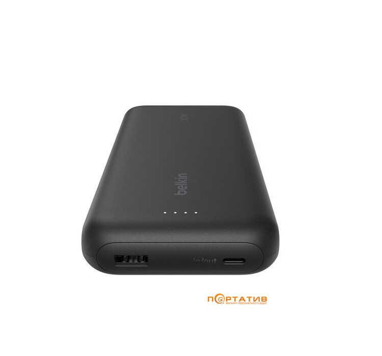 Зовнішній акумулятор Belkin Power Bank 20000 30W PD Integrated USB-C Black (BPB024HQBK)