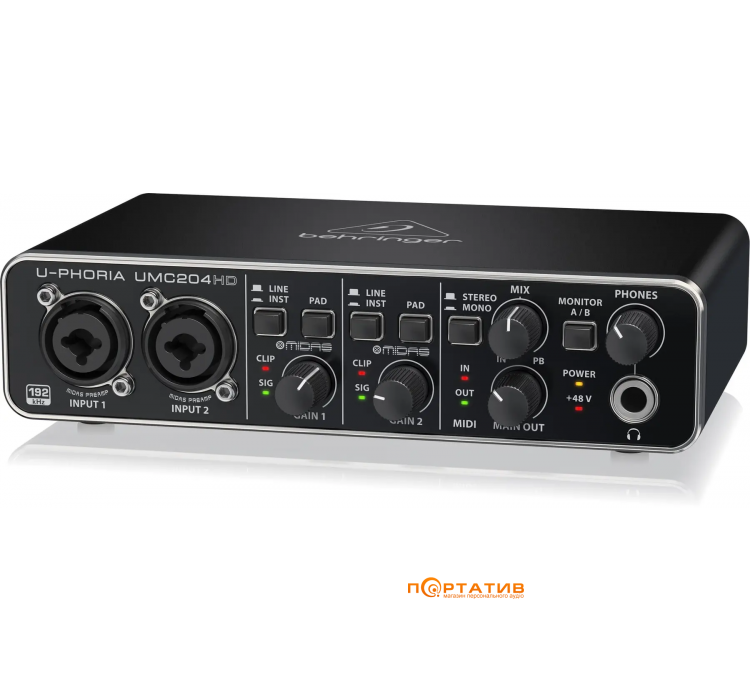 Аудиоинтерфейс Behringer UMC204HD