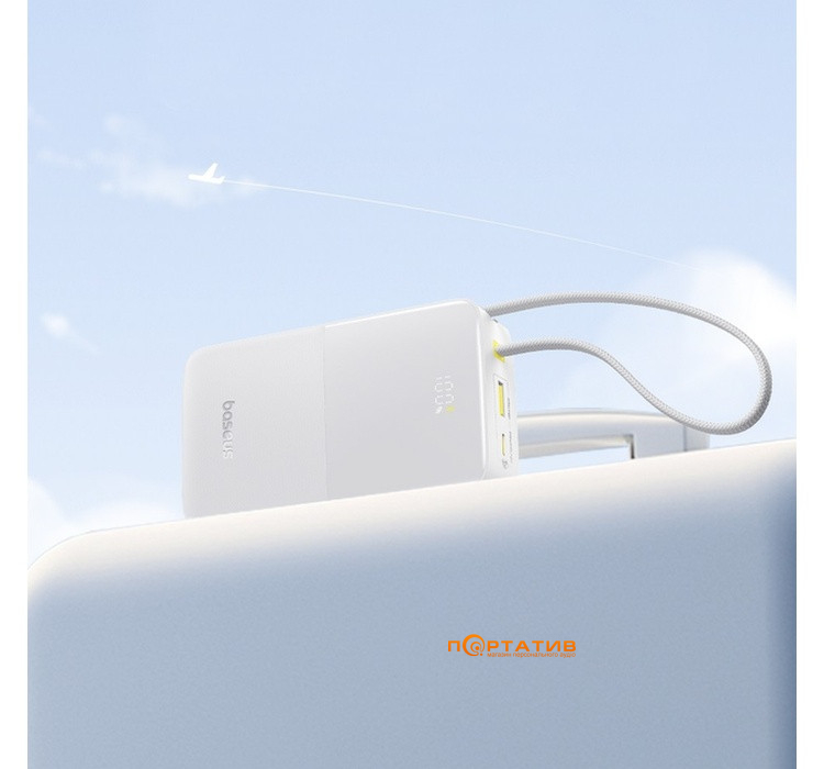 Внешний аккумулятор Baseus EnerFill Bipow2 Pro 22.5W PD 20000mAh w/cable White (E0027700)