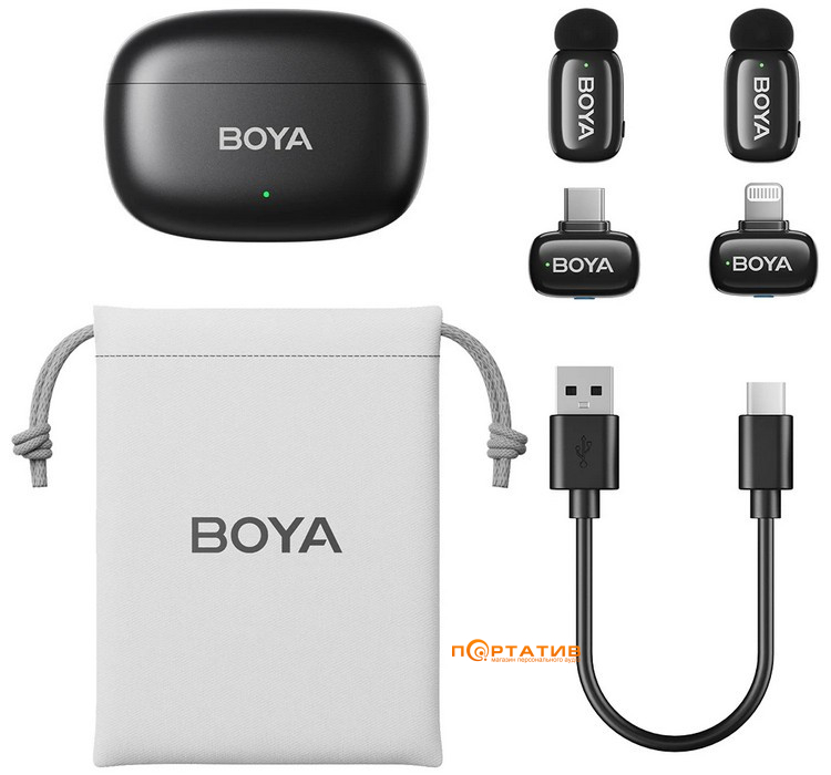 Мікрофон BOYA mini-12 Type-C/Lightning Black