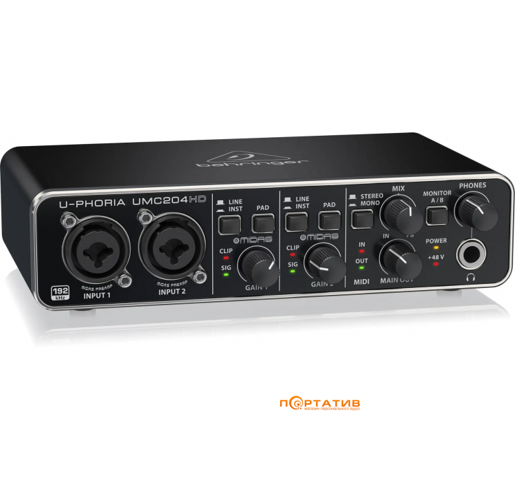 Аудиоинтерфейс Behringer UMC204HD