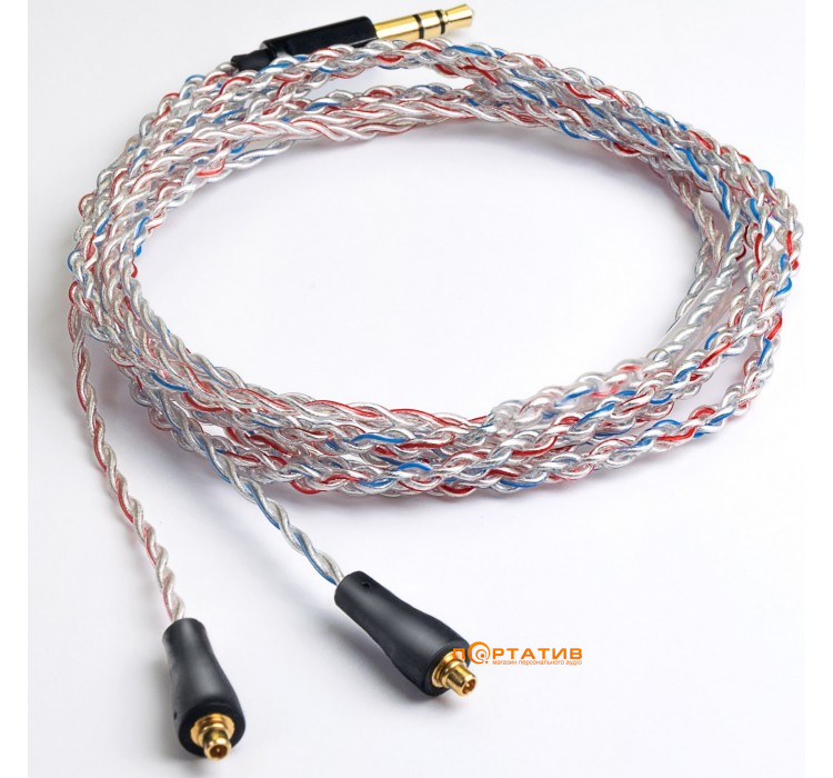 Brainwavz Candy Cane Silver Plated Balanced Cable with MMCX Connector (2.5mm Jack)