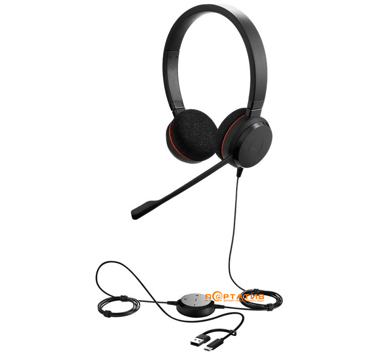Гарнитура Jabra Evolve 20 MS Stereo USB-С/A (4999-823-169)
