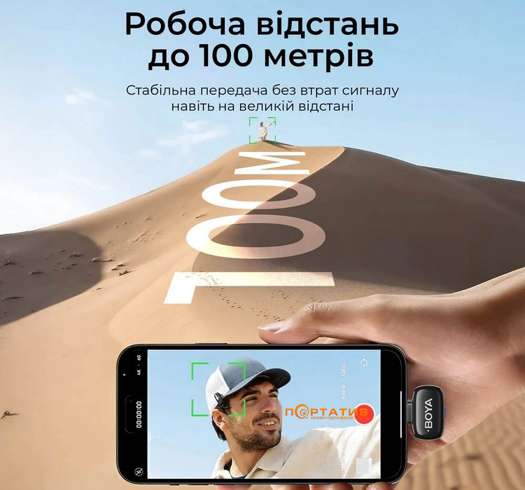 Микрофон BOYA mini 2-01 Type-C/Lightning Black