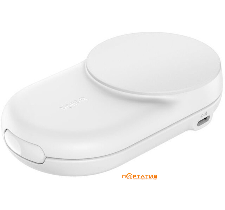 Бездротовий зарядний пристрій Belkin UltraCharge 2-in-1 Foldable Magnetic Charging 25W White (WIZ039KQWH)