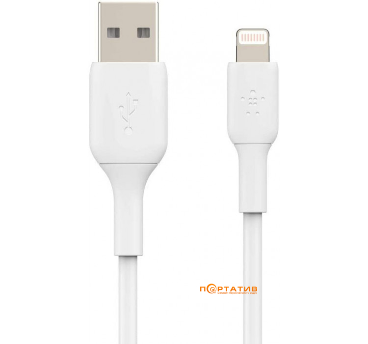 Belkin USB-A - Lightning PVC Cable 3 m White (CAA001BT3MWH)