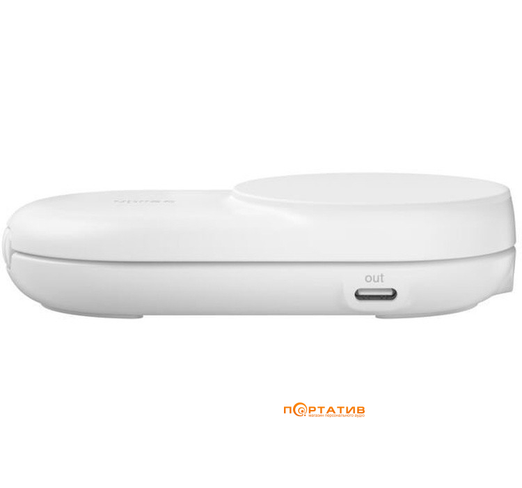 Бездротовий зарядний пристрій Belkin UltraCharge 2-in-1 Foldable Magnetic Charging 25W White (WIZ039KQWH)