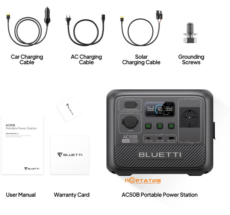 Зарядна станція Bluetti AC50B 448Wh 700W