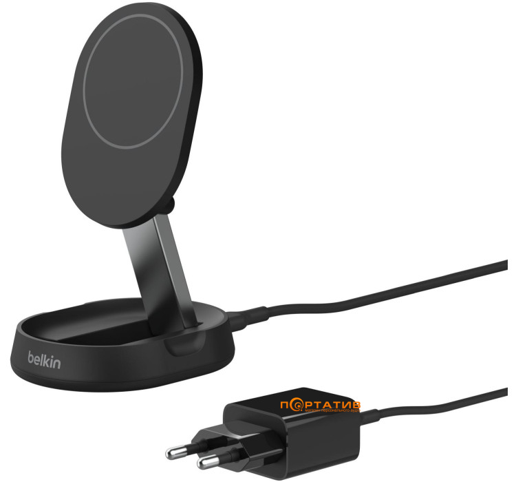 Беспроводное зарядное устройство Belkin Magnetic Stand Qi2 15W Black (WIA008VFBK)