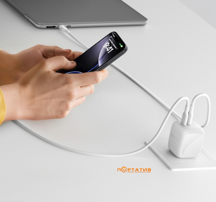 Зарядное устройство Belkin BoostCharge Pro GaN PD 67W + Type-C 2m Cable White (WCH020KQ2MWH-B6)