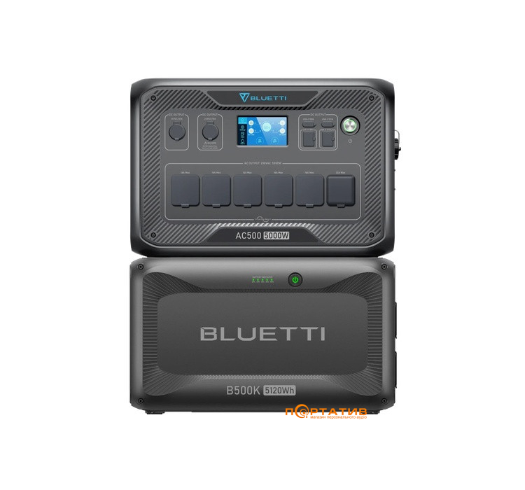 Зарядна станція Bluetti AC500 + B500K 5120Wh 5000W