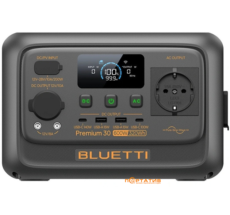 Зарядная станция Bluetti Premium 30 V2 320Wh 600W