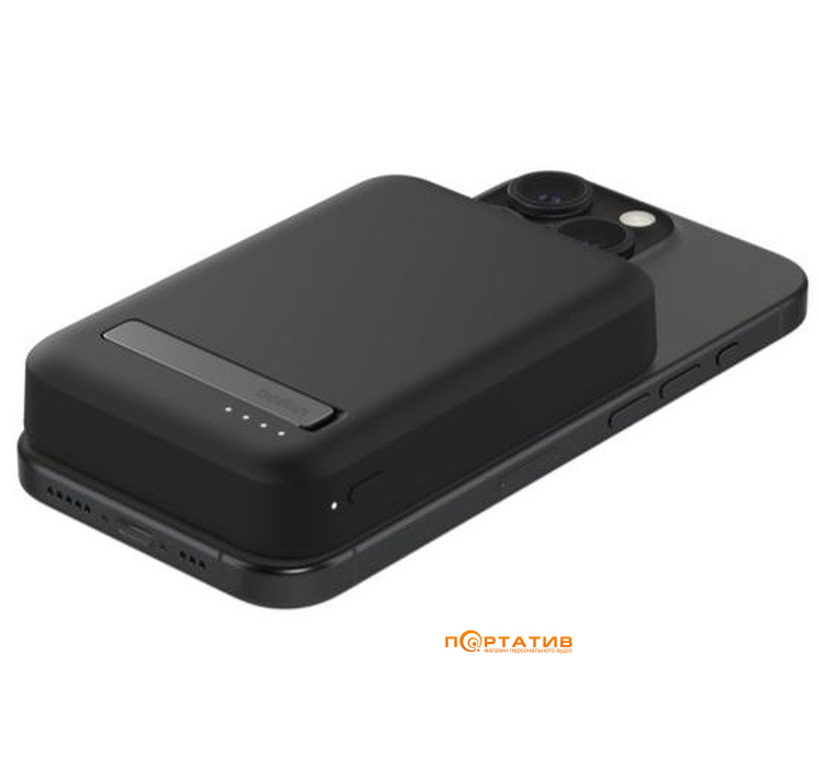 Внешний аккумулятор Belkin Power Bank 8000mAh 15W MagSafe Qi2, USB-C 20W PD Black (BPD007BTBK)