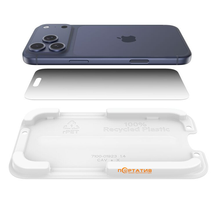 Захисне скло Belkin iPhone 17 Pro Max Privacy Tempered Glass 1-Pack (OVA214HQ)